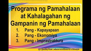 Programa at Kahalagahan ng Gampanin ng Pamahalaan MELC Based [upl. by Haag7]