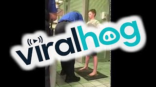 TSA Detains Young Boy for Invasive Pat Down  ViralHog [upl. by Gereron]