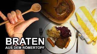 Rinder Braten aus dem Römertopf Mit Soße Das müsst ihr probieren [upl. by Haimarej]