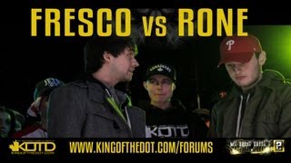 KOTD  Rap Battle  Fresco vs Rone [upl. by Eahsal]