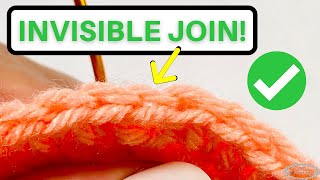 How to Sew an INVISIBLE JOIN in the ROUNDS for CROCHET [upl. by Charpentier]