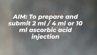 to prepare ascorbic acid 2 ml 4 ml or 10 ml injection and sealing of ampule at lab 5th sem b pharm [upl. by Ydnis]