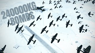 Active Airfield Bombed with 240000kg Bombs Crashes amp More V129  IL2 Sturmovik Flight Sim Crashes [upl. by Jacinta523]