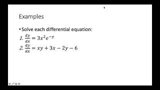 74 Exponential Change and Separable Differential Equations part 1 [upl. by Ailemrac893]