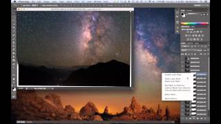 Landscape Astrophotography Noise Reduction with Image Stacking in Photoshop CC or CS6 Extended [upl. by Anila]