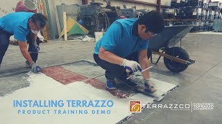 Installing Epoxy Terrazzo using TERRAZZCO Brand Products [upl. by Shreve]