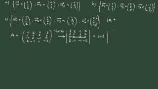 9 Ejercicio cómo comprobar si un conjunto de vectores forman una base [upl. by Quiteria]