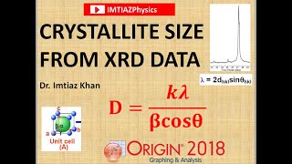 crystallitesize xrd How to calculate the crystallite size from XRD Data using Origin [upl. by Yriek]