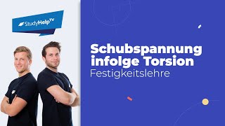 Schubspannung infolge Torsion  offenes und geschlossenes Profil Technische Mechanik StudyHelp [upl. by Olivann]