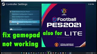 FIX PES 2021 joystick Gamepad not working pc controls efootball pes2021 lite also working  BJ ACH [upl. by Reddin]