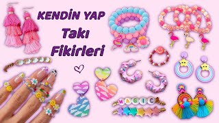 12 Kendin Yap El Yapımı Takı Fikri  Bileklik Kolye El Yapımı Sevimli Yüzükler ve daha fazlası [upl. by Enaira]