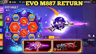 EVO M1887 RETURN IN EVO VAULT FREE FIRE NEW EVENT FF NEW EVENT TODAYNEW FF EVENTGARENA FREE FIRE [upl. by Reteid]