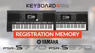 Yamaha PSRs770  PSRs970  Registration Memory  Keyboard4mepl [upl. by Annissa]