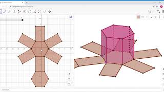 Dibujar desarrollo poliedro con geogebra [upl. by Palmira]