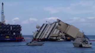 Costa Concordia Parbuckling in 90 Seconds [upl. by Gosnell564]