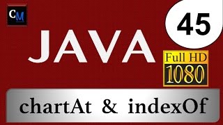 Curso de Java Tutorial Java Básico  45 chartAt amp indexOf [upl. by Dnalram458]