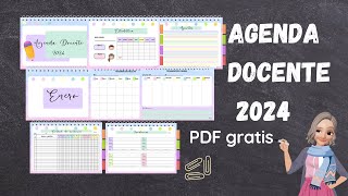 Agenda 2024 gratis PDF para docentes [upl. by Attej]