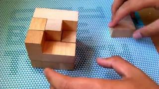 How to  Soma Wooden Cube Puzzle Assemble Solution [upl. by Gneh]