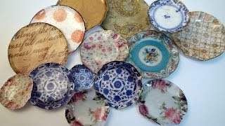 DIY How To Make Miniature China Plates With Paper [upl. by Glialentn300]