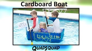 How to Build a Cardboard Boat  Fun Science Project for Kids [upl. by Grail]