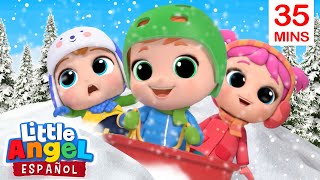 ¡Jugando en la Nieve con Bebé Juan ⛄❄️  Canciones Infantiles  Little Angel Español [upl. by Ayouqat]