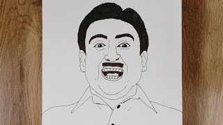 Jethalal drawing  Tarak Mehta Ka Ooltah Chashmah  Drawing tutorial  Sketches [upl. by Chor]