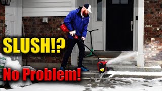 Shovel Heavy Snow 60v Power Shovel Review Cordless snow removal [upl. by Yenial]