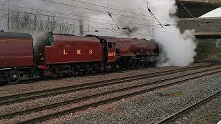 6233 Duchess of Sutherland departing Huntingdon 181221 [upl. by Zoldi]