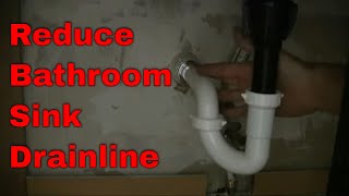 How To Reduce A Bathroom Sink Drainline DIY Plumbing Videos [upl. by Kciredorb]