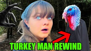 TURKEY MAN REWIND TURKEYMAN CAUGHT on CAMERA Scary Thanksgiving Movie with Aubrey and Caleb [upl. by Ruckman]