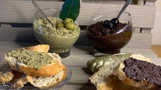 Recette tapenade aux olives noires et vertes facile fait maison معجون الزيتون الأخضر والاسود للدهن [upl. by Evatsug408]