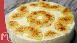 TARTA DE PIÑA  Sin horno fácil y refrescante [upl. by Gerg196]