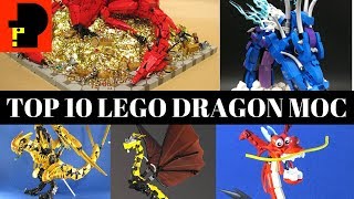 TOP 10 LEGO DRAGON MOC [upl. by Mailli518]