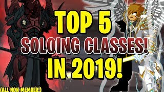 AQW  TOP 5 BEST SOLOING Classes in 2019 NonMember  GAMEPLAY [upl. by Evanthe109]