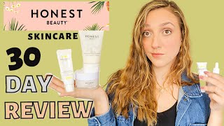 HONEST BEAUTY SKINCARE 2020 review what I think after one MONTH [upl. by Sarene]