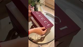 Gucci unboxing 🤎 unboxing unboxingvideo gucci guccishoes explore [upl. by Neeluj43]