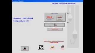 Ostwald Viscometer Virtual Simulation [upl. by Arteid155]