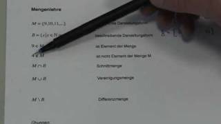 Algebra 1 Refresherkurs Mathe für FH Mengenlehre [upl. by Timon]