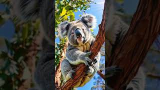 Koala on Tree 360 View koala koalabear animal ytshortsindia shorts aiinsights ai [upl. by Howe]