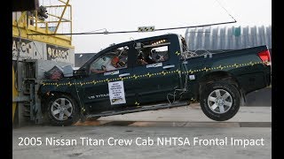 20042012 Nissan Titan Crew Cab NHTSA Frontal Impact [upl. by Edlitam677]