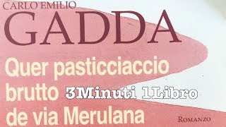 3Minuti 1Libro Ep 5  Quer pasticciaccio brutto de via Merulana di Carlo E Gadda [upl. by Aisatsan]