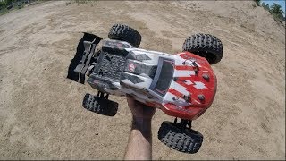 ARRMA Kraton 4s quotSpeedquot Hobbystar 3674 with 6s esc [upl. by Ahsinotna]