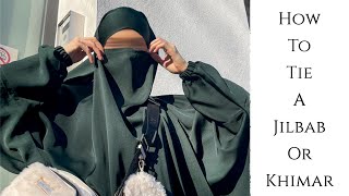 How to tie a Jilbab or Khimar FULL tutorial [upl. by Sgninnej411]