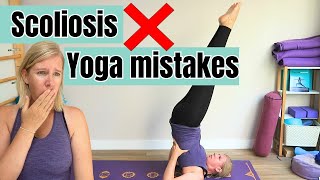 3 mistakes to avoid in yoga with S curve scoliosis [upl. by Acinorav657]