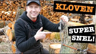 Snel hout kloven met de bijl  DIY kloofhulp [upl. by Togram466]