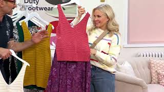 BEAUTIFUL by Lawrence Zarian VNeck Sweater Tank on QVC [upl. by Stanislaus]