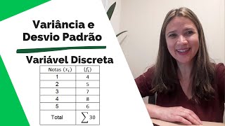 AULA 11  VARIÂNCIA E DESVIO PADRÃO Variável Discreta [upl. by Londoner]