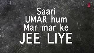 Give Me Some Sunshine Lyrical Video SAARI UMAR HUM MAR MAR KE JEE LIYE 3 IDIOTS MOVIE SONG [upl. by Elehcim416]