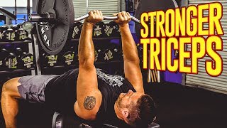 TOP 3 EZ Curl Bar Exercises for Stronger Triceps BIGGER Arms [upl. by Yelruc]