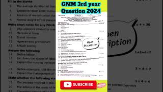 GNM 3rd year MIDWIFERY AND GYNAECOLOGICAL👍2024 [upl. by Ojillek]